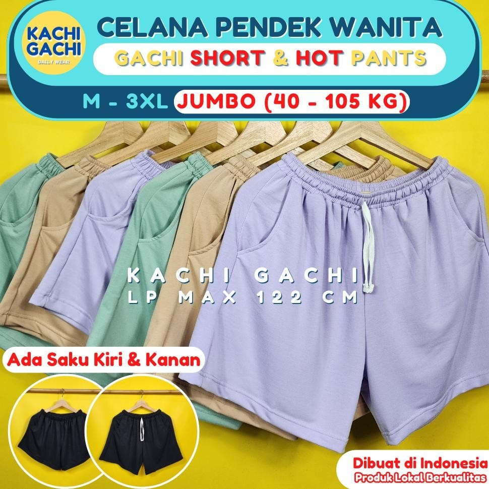 ( 40 - 105 Kg ) Celana Pendek Wanita Jumbo / Celana Kolor / Short Pants Dan Hot Pants Wanita Big Siz