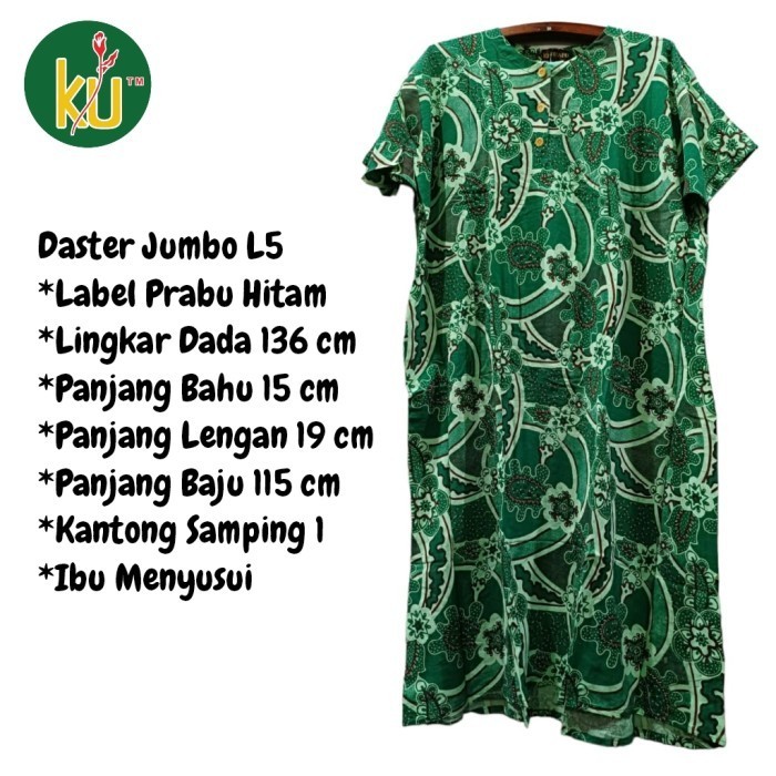 Daster Kencana Ungu Daster Prabu Jumbo 5L Daster Prabu Jumbo