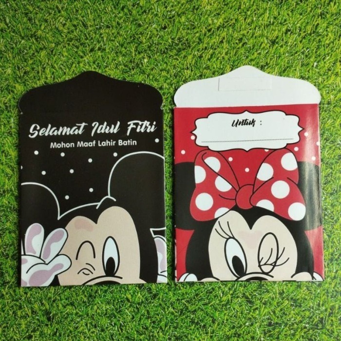 

Amplop Lebaran Mickey Mouse Mini. Uang Di Lipat 1X. Isi 8.Free Perekat