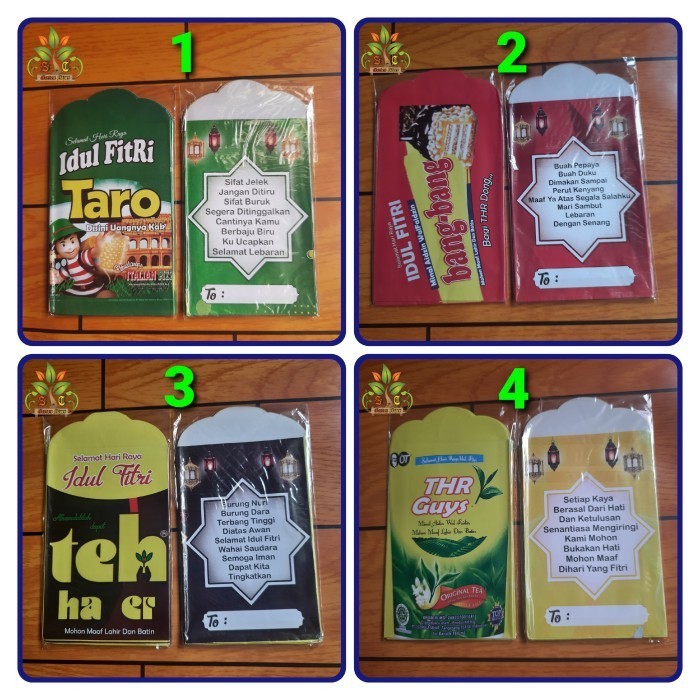 

Amplop Lebaran Medium Unik Lucu Motif Snack 1 Pack Amplop Idul Fitri