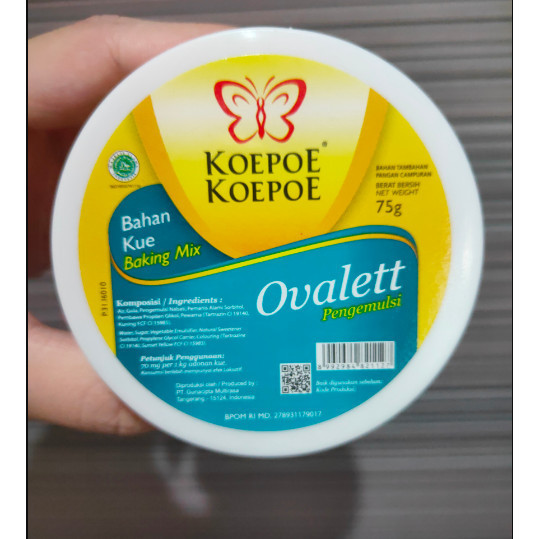 

Koepoe Koepoe Ovalett Bahan Pengemulsi Kue 75 Gr Pelembut Cake Halal