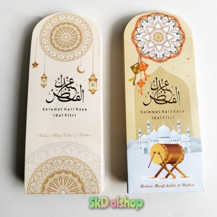 

Amplop Ampau Lebaran Panjang Poli Ems Gold Premium Isi 25 Lembar