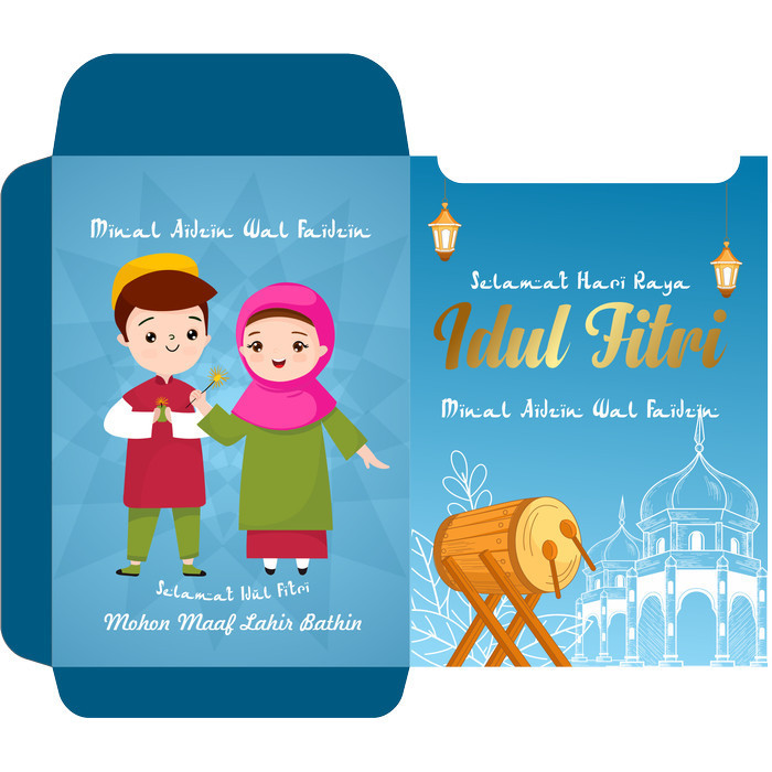 

Amplop Lebaran Tema Kartun/Lucu Minimalist Uang Lipat 2