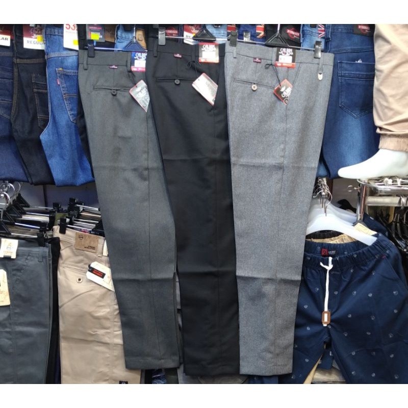 [MADE BY QUALITY] CELANA BAHAN PRIA SLIMFIT, KANTOR /FORMAL CALBIN "original" bahan wol slimfit