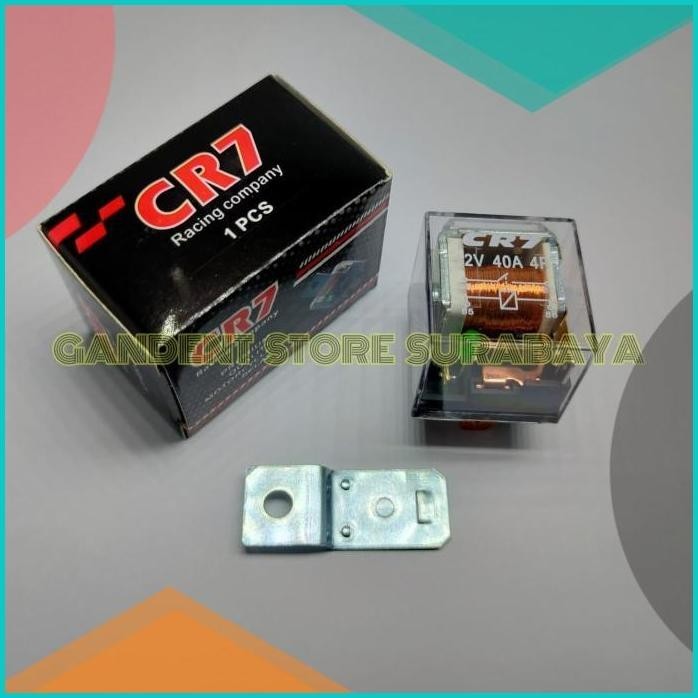 Relay 4 kaki 12A 40A Transparant merk CR7 bukan bosch atau hella 16nov