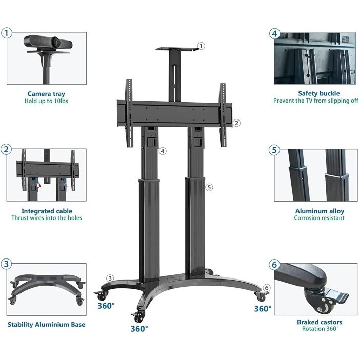 Bracket Standing Tv Braket Standing Tv 85 Inch Bracket Stand 55-85'' Terlariss 