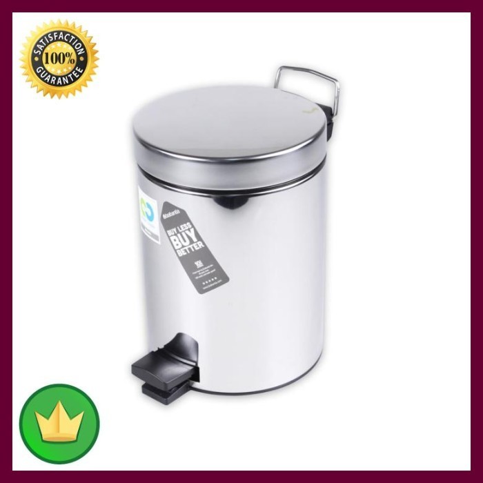 Brabantia Tempat Sampah Pedal 5 Ltr - Silver Matt