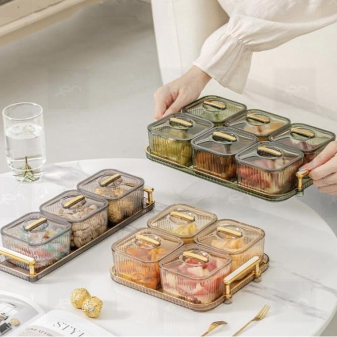 

Hampers lebaran toples kue kering snack cantik set premium tray korea JS01