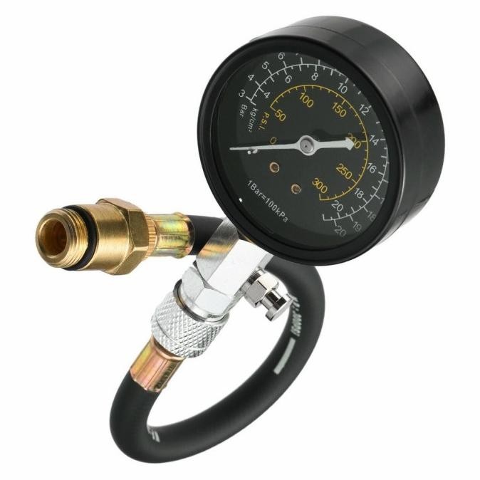 0-300Psi Engine Cylinder Compression Pressure Tester Gauge Gas Check