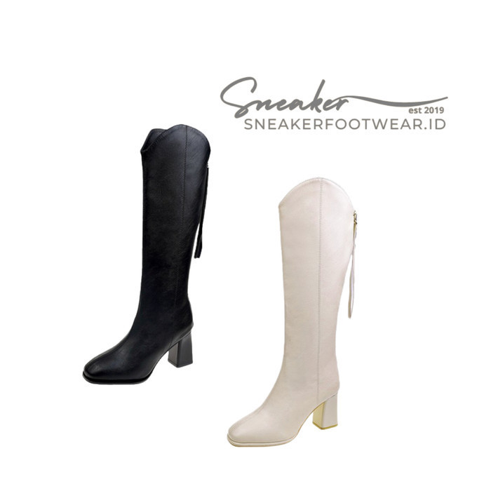 Sepatu Boots Panjang Hak Tinggi Wanita Fashion 285