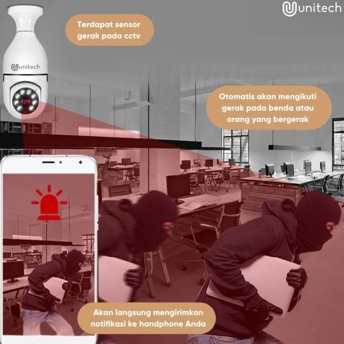 Barang Terlaris Kamera Cctv Wifi Bohlam Lampu Unitech Xy-3120S Mini Softneon