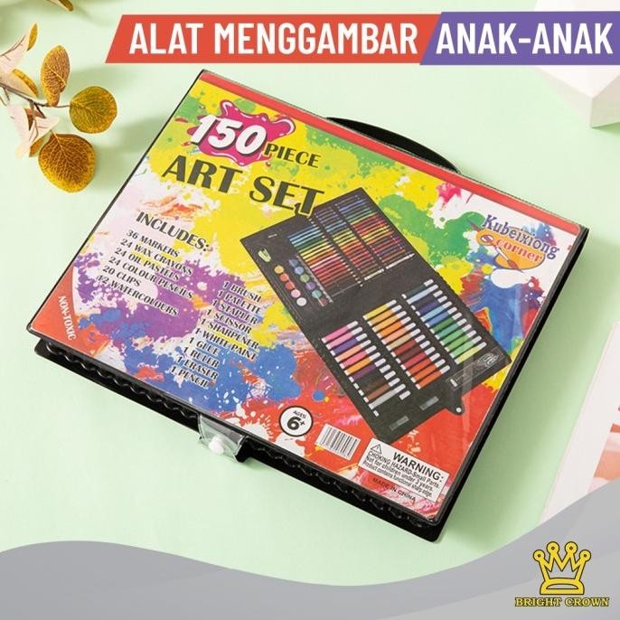 

Bright Crown Crayon Set isi 150 pcs Pensil Warna Crayon set