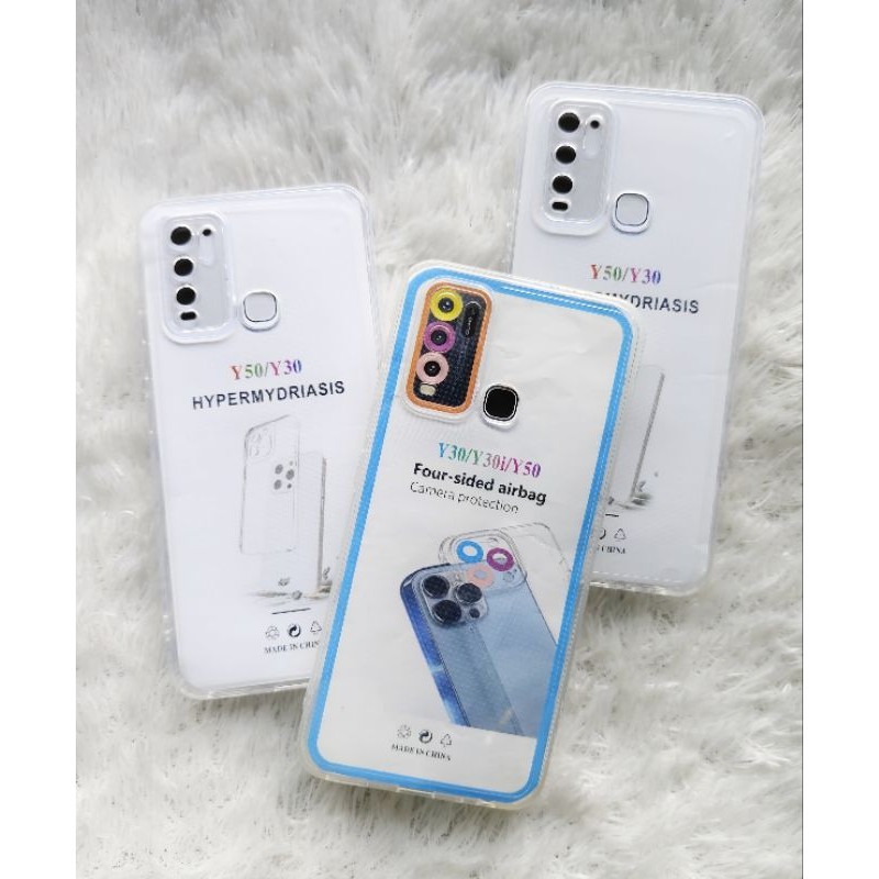 Softcase Clear airbag Hp Vivo Y30/ Y30i/ Y50 Silikon Bening transparan camera protection bahan lentu