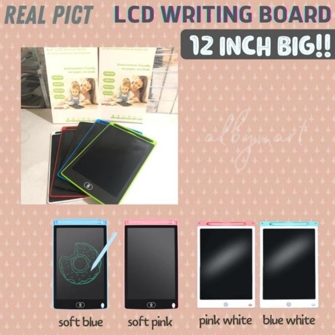 Terjangkau - lcd writing tablet anak 12 inch / drawing tablet papan tulis & gambar !!