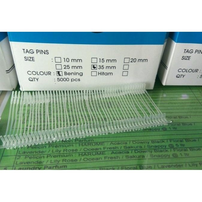 

Kekinian - Tag Pin Bening 35mm SAGA 5.000 pcs per box, bahan PP .,