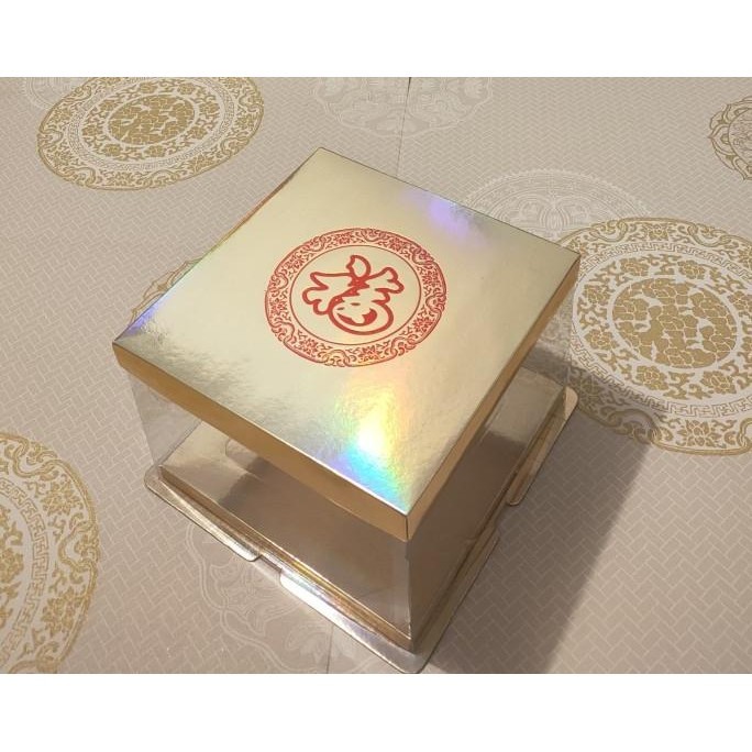 Best - Kotak Kue Tart, lapis legit, box gift 22-25 x 11-15cm - 22 x 22 x 11, Emas .,