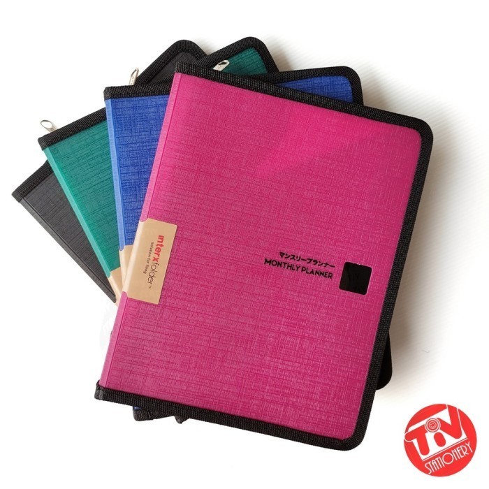 

Buruan Notebook / Agenda Interx Monthly Planner Zipper Plastic Cover A5 Promo