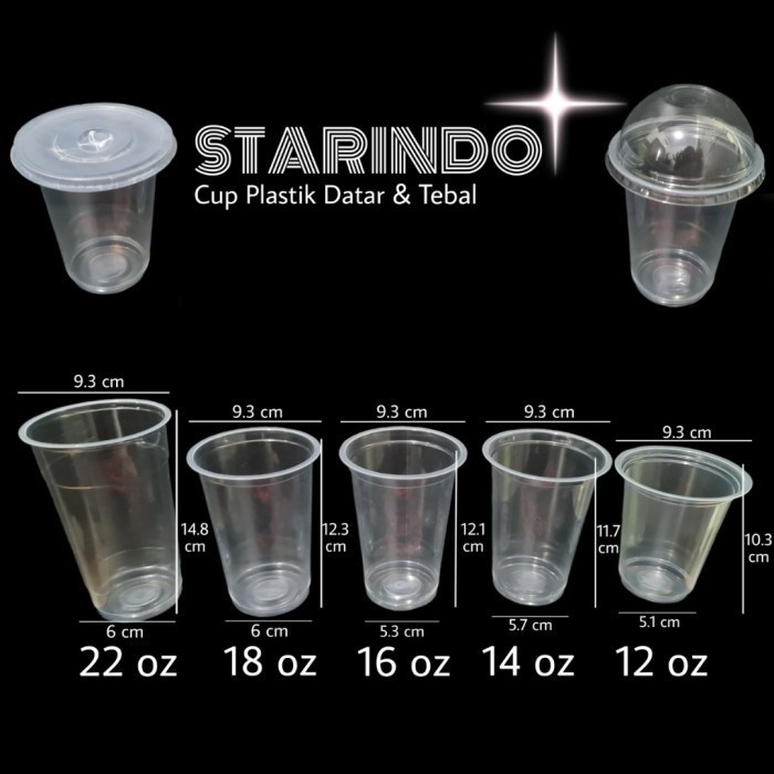 #####] gelas 12 , 14 dan 16 oz 7 gram / Gelas starindo 7 gram tanpa tutup