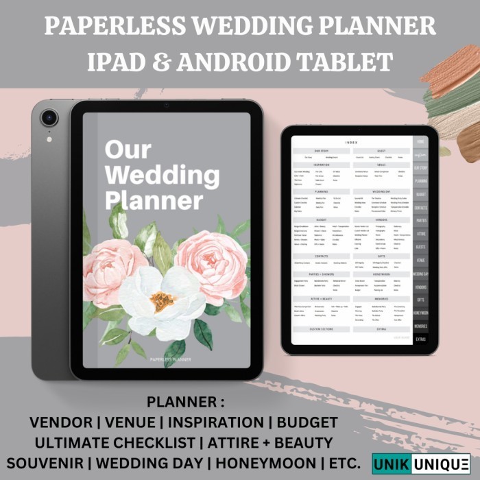 

Berkualitas Ipad Paperless Wedding Planner - Budget Catering Ceremony Vendor Gift Limited