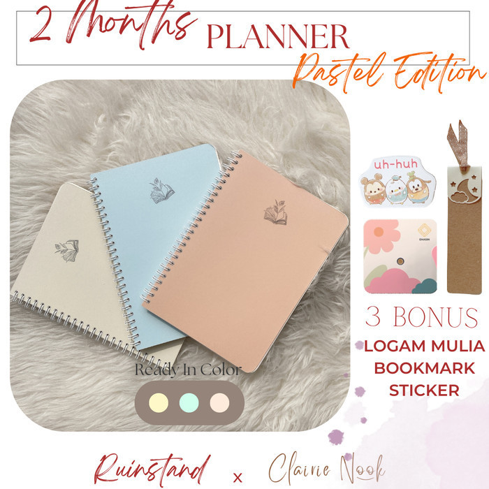 

Promo Monthly Planner Pastel - Planner - Jurnal - Diary Planner Clairie Nook Hot Sale