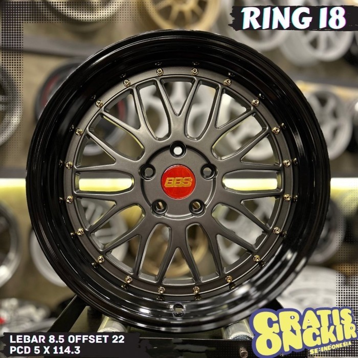 VELG RACING R18 BBS LM VELG RING 18 MOBIL HONDA HRV WRV CRV CIVIC BRV