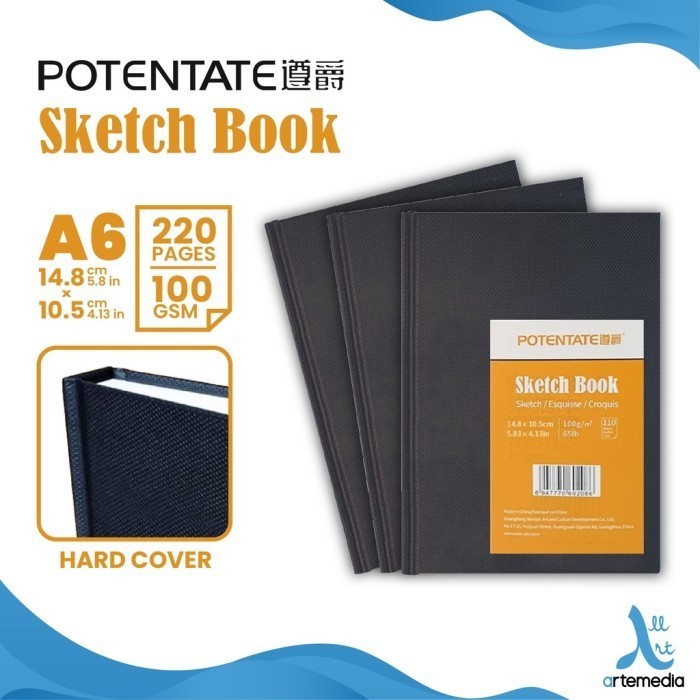 

Eklusif Sketchbook Potentate Hard Cover A6 100 Gsm - 110 Sheet / 220 Pages Terbatas