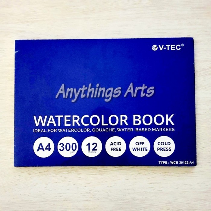 

Hari Ini V-Tec Watercolor Book A4 300Gsm 12Sheets Limited