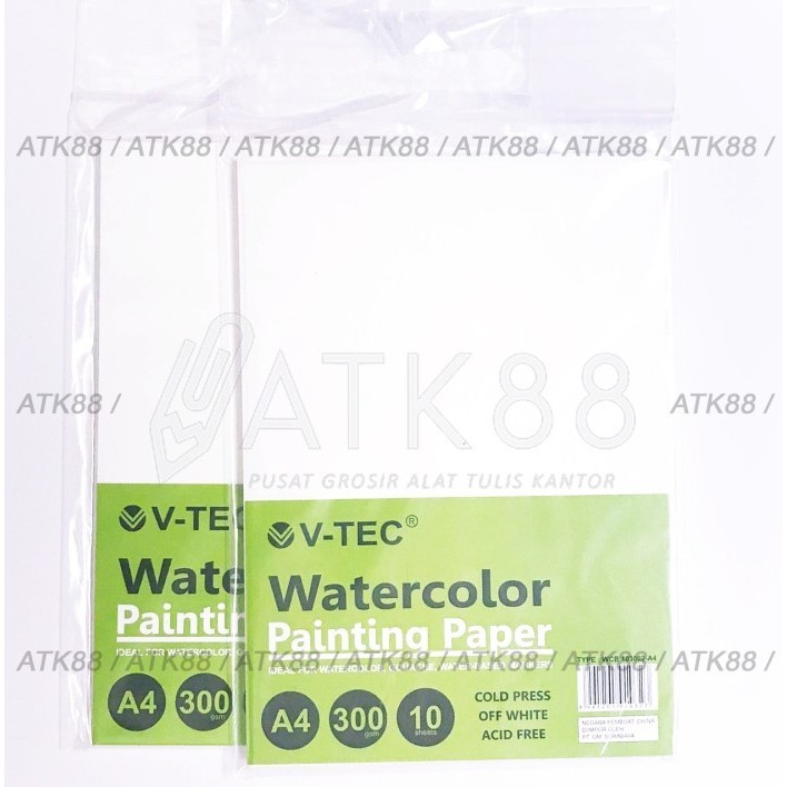 

Lucu V-Tec Watercolor Paper A4 300Gsm Cold Press Promo