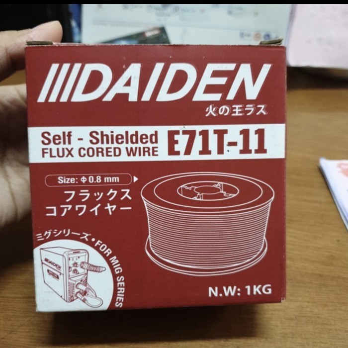 Terbaru Kawat Las Flux Core 0,8 Mm Daiden Et71-11 1 Kg Mig Tanpa Gas Original Promo Terlaris
