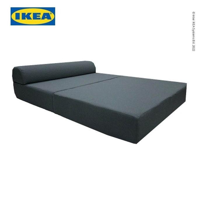 Ikea Nykil Sofa Bed Abu-Abu Tua 2 Dudukan