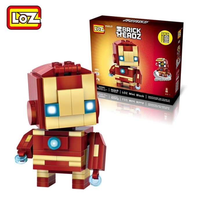 Loz Brickheadz America, Man, Batman, Thor