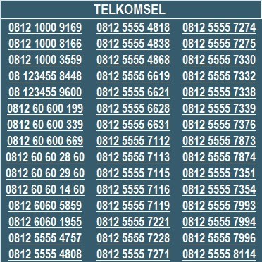 NOMER CANTIK SIMPATI TELKOMSEL 4G 5G TRIPLE 1000 KWARTET 5555 SV01
