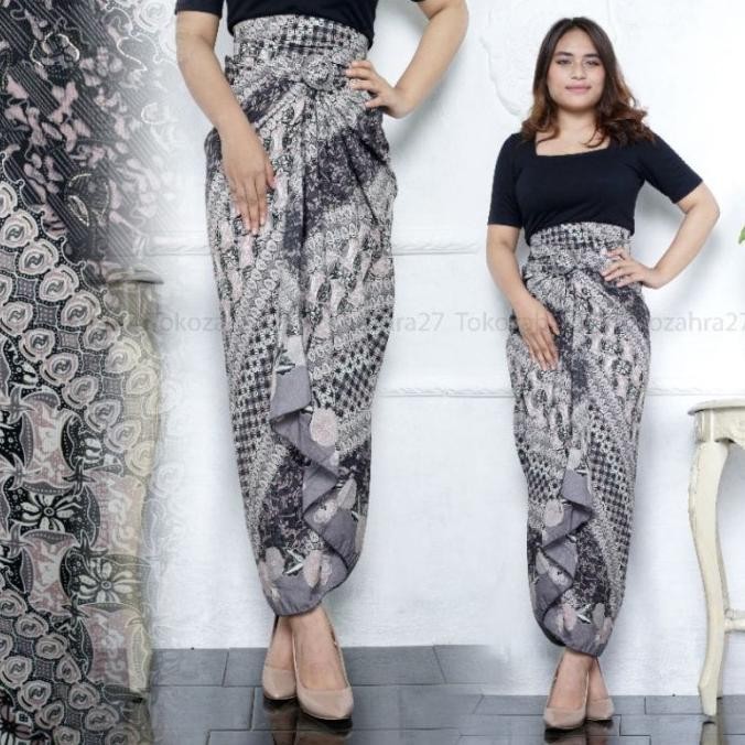 Big Sale rok lilit batik | rok batik pesta | rok tali batik - hana hitam .,