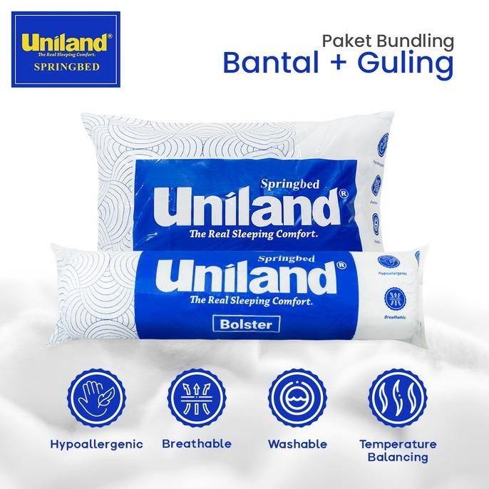 Bundling Uniland Bantal Dacron Silicon + Guling Dacron Silicon