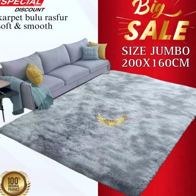 Karpet Bulu Ukuran Besar 200X160X5Cm