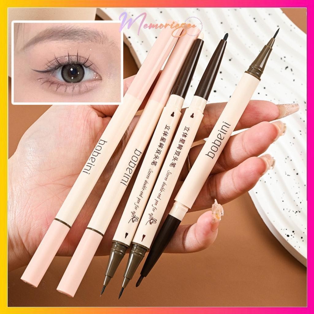 Douyin" Eyeliner Liquid Pencil 2 in 1 Lying Silkworm Pen aegyosal Liner 2in1 Waterproof Tahan Lama "