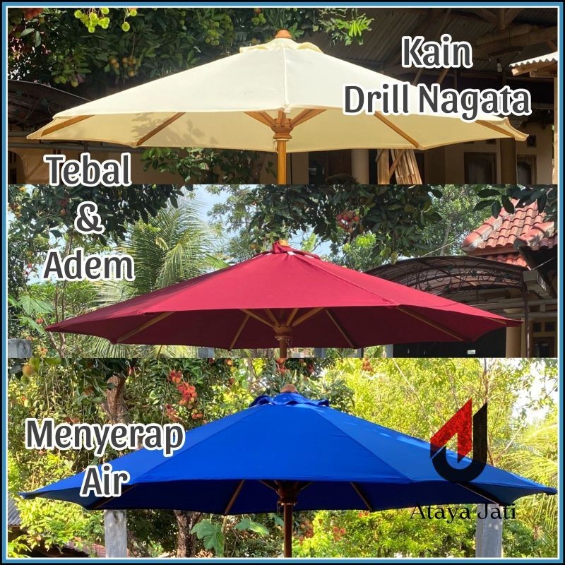 Kain Payung Taman Kain Payung Cafe Pantai Outdoor Drill Nagata