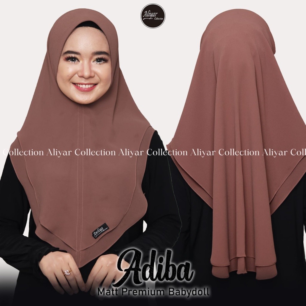 Promo Mega Sale 2.2 // HIJAB Terbaru Khimar Adiba Original ALIYAR BY AWLIYA dua layer mini/kerudung