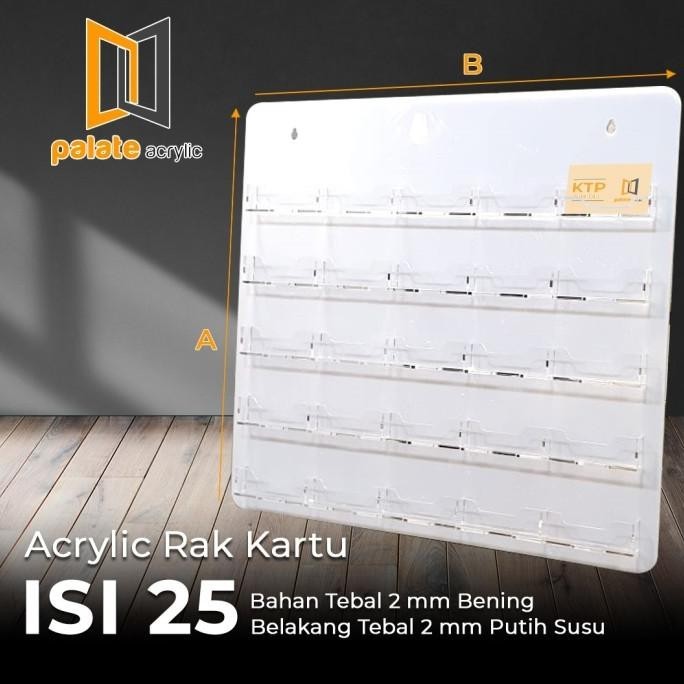

sto Rak kartu KTP isi 25 bahan acrylic bening plastik / akrilik