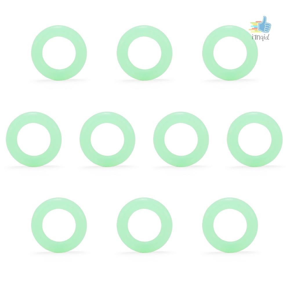 10 Buah Tenda Berkemah Luar Ruangan Lingkaran Bercahaya Kuku Tanah Lingkaran O-loop Silikon Lingkara