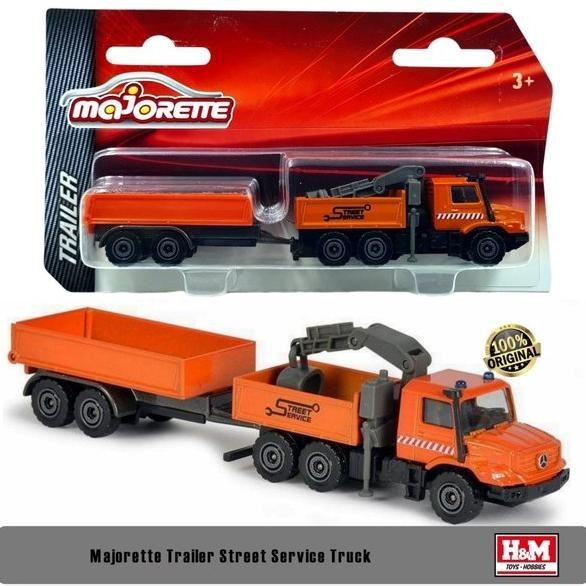 | HBK | MAJORETTE TRAILER STREET SERVICE TRUCK ORANGE