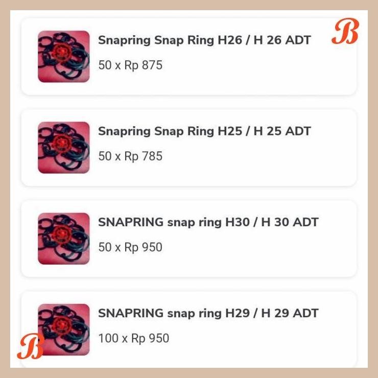 

| SRG | PESANAN SNAPRING 24