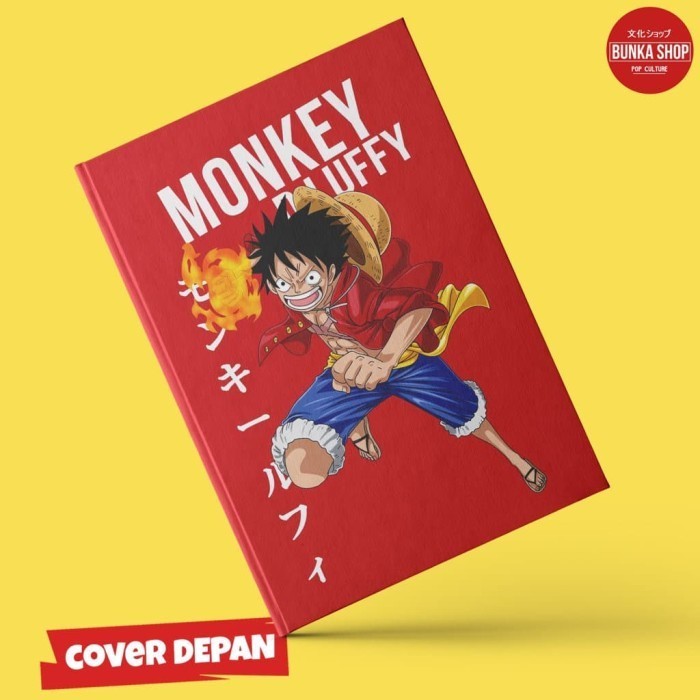 

Dijual Note Book Anime One Piece Monkey D Luffy Red Hawk Hardcover A5 Trendi