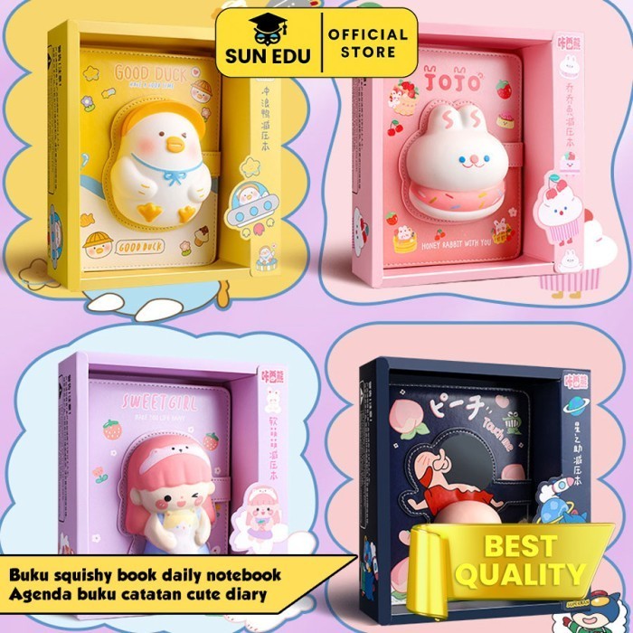 

Gilaa!!! Buku Squishy Book Daily Notebook/ Agenda Buku Catatan Cute Diary Sale!!!