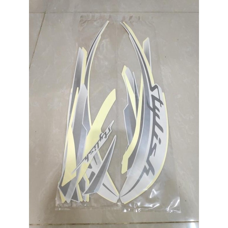Stiker Bodi & Lis Body & Striping Scoopy 2019 Stylish Putih Ori