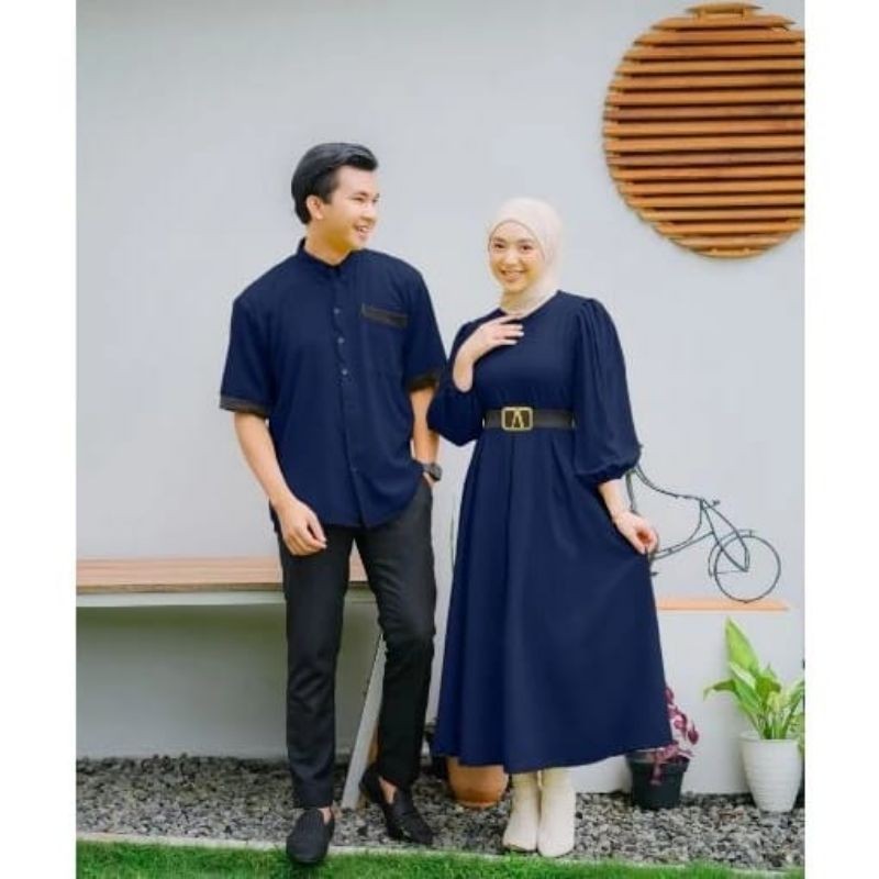 (NEW) Baju Gamis Dress Couple Busui Koko Pasangan Lebaran Kondangan Nikahan Wanita Syari Pria Mama P
