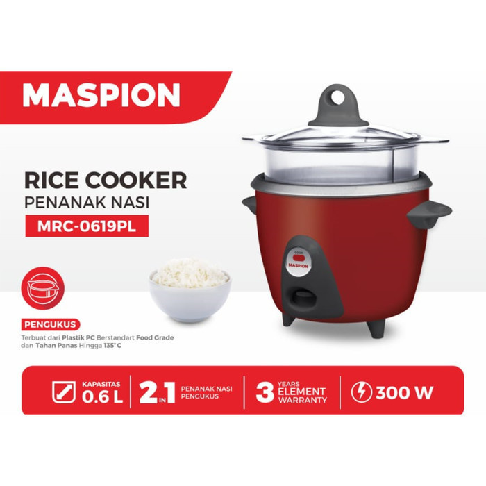 Maspion MRC 0619PL Penanak Nasi 1.8 Liter Putih