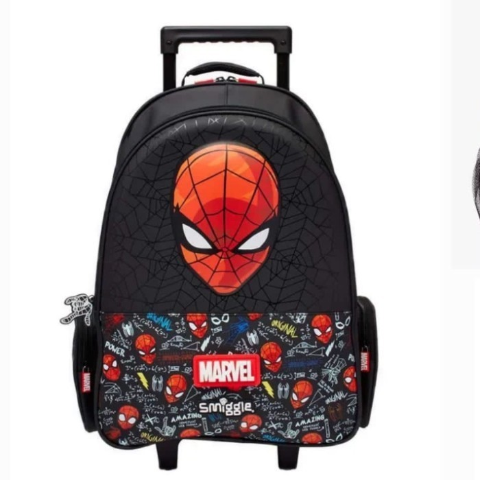 Baru Smiggle Trolley Backpack Spiderman/Tas Koper Spiderman Smiggle/Kado
