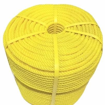 Tali tambang 10mm plastik p,e kuning satu roll