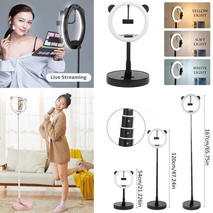 G2 Selfie Ring Light Led Color With Phone Holder Stand